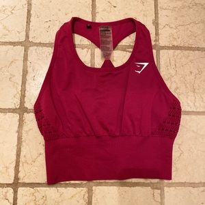 Gymshark Energy Seamless Crop Top Beet (S)